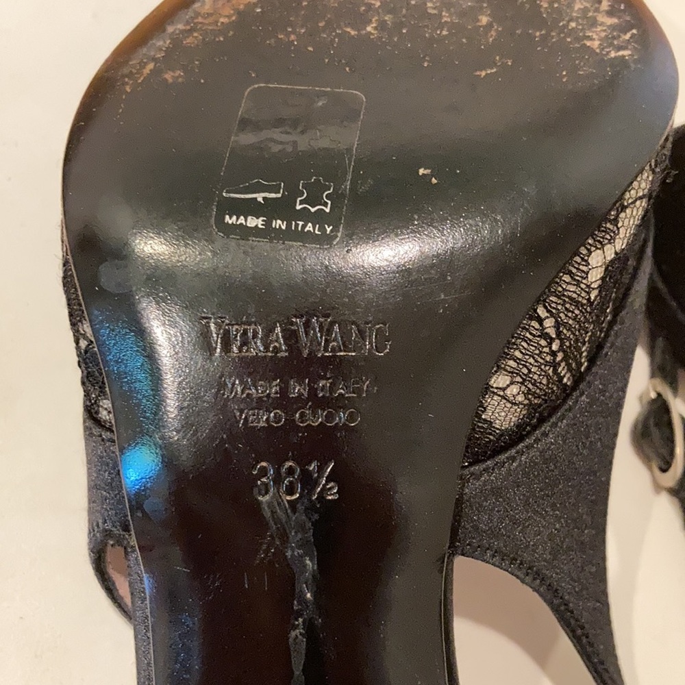 Vera Wang black lace high heels stiletto shoes❤️ - Picture 5 of 7